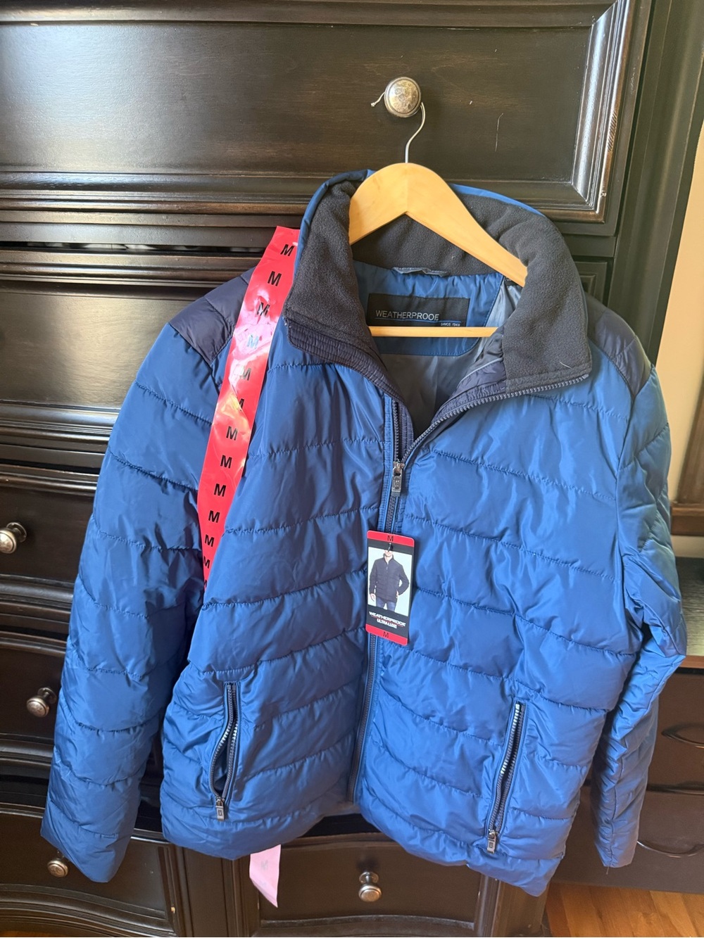 Weatherproof Boys' Blue Quilted Puffer Jacket